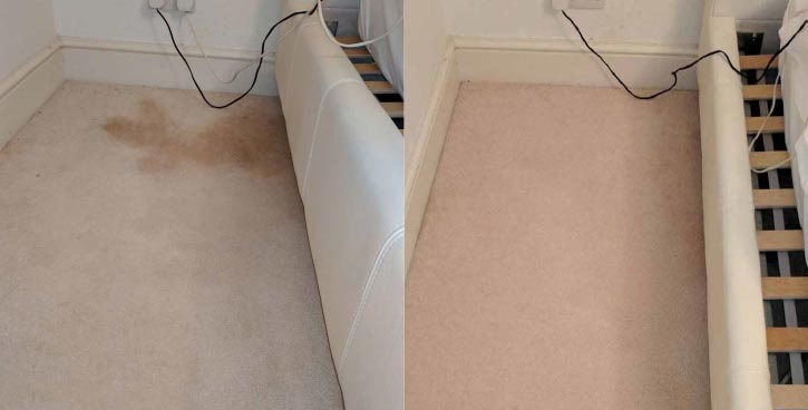 Carpet clean before and after