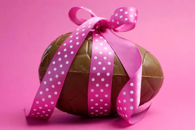 Chocolate Easter Egg With Bow